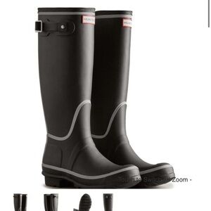 Hunter Black Tall Rain Boots